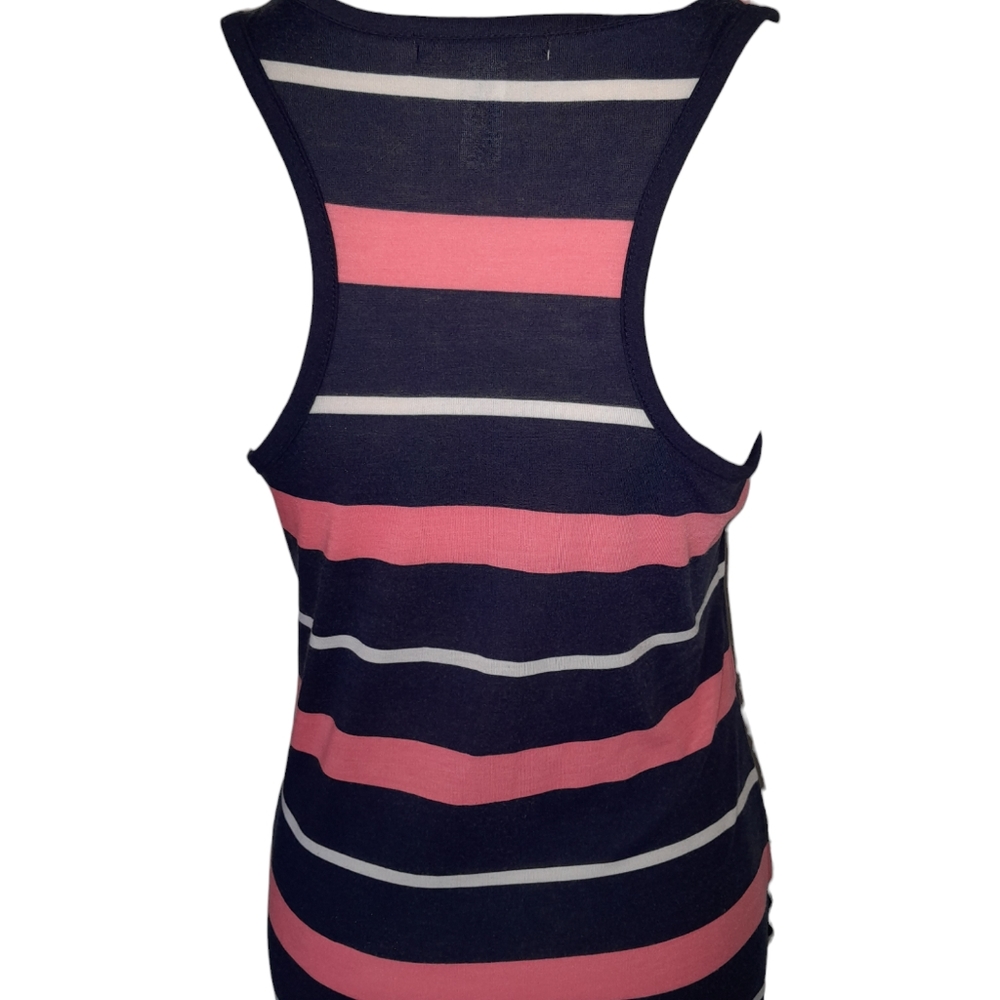 Pink and Blue Striped Maxi Dress - Picture 2 of 2